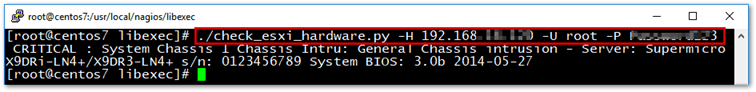 Test running the check_esxi_hardware script against a physical ESXi box