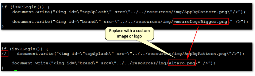 Replacing the default VMware logo with a custom one