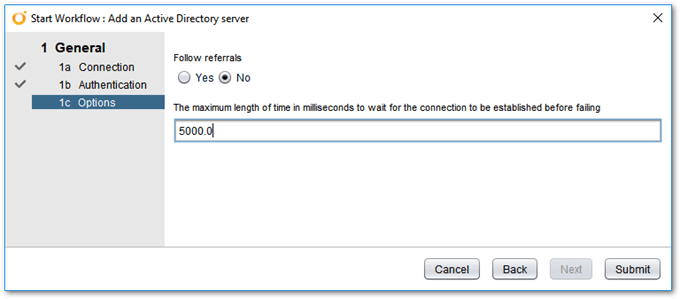 Setting a wait for connection time limit