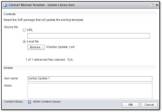 Completing the library template update process