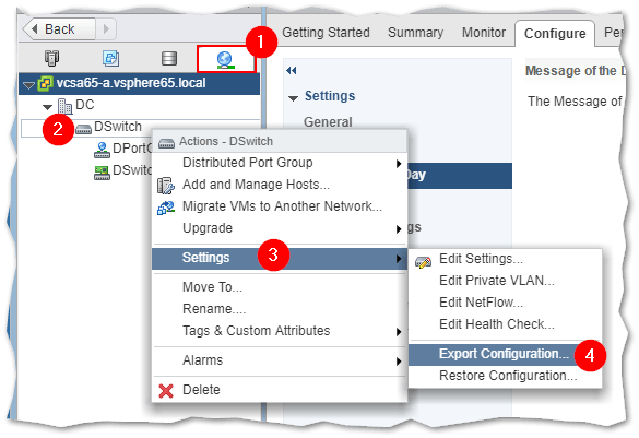 using Power CLI to save vds switch settings