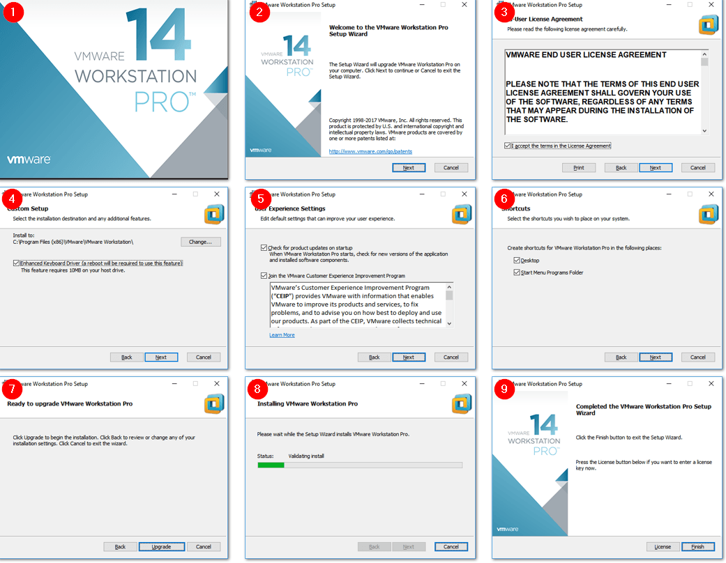 Installing and Upgrading VMware Workstation 14 Pro