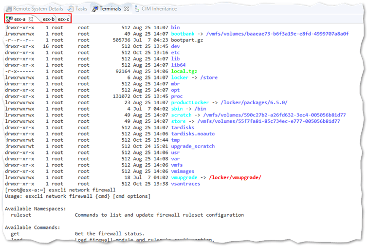 Concurrent SSH terminals in Workbench