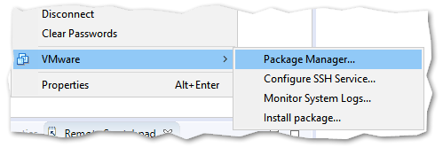 Additional VMware related Workbench features