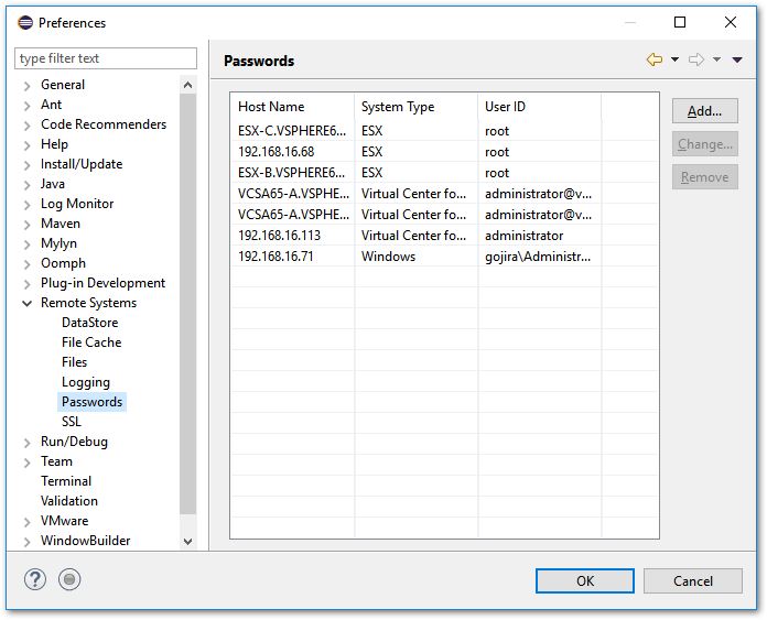 Managing credentials used for RSE connections