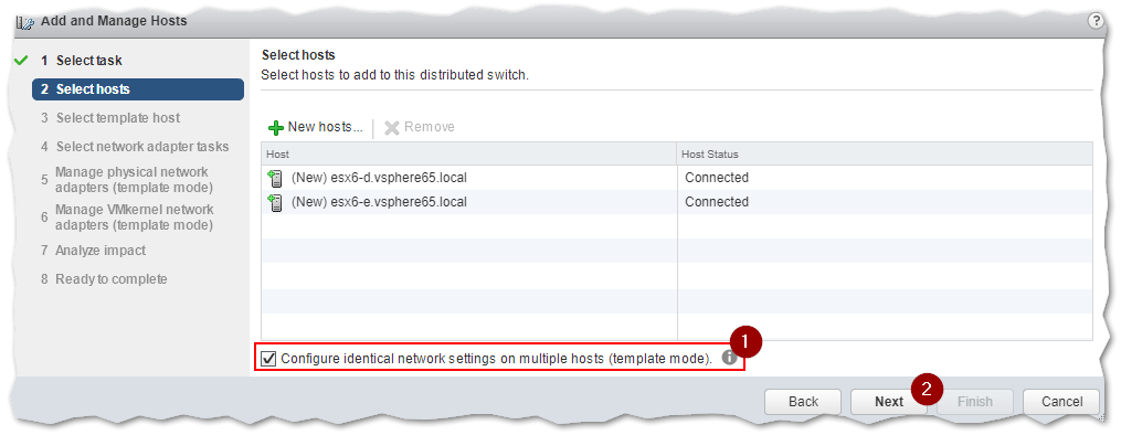 Enabling the template mode option