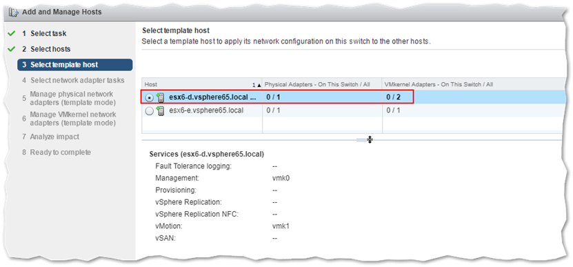 Designating the template host