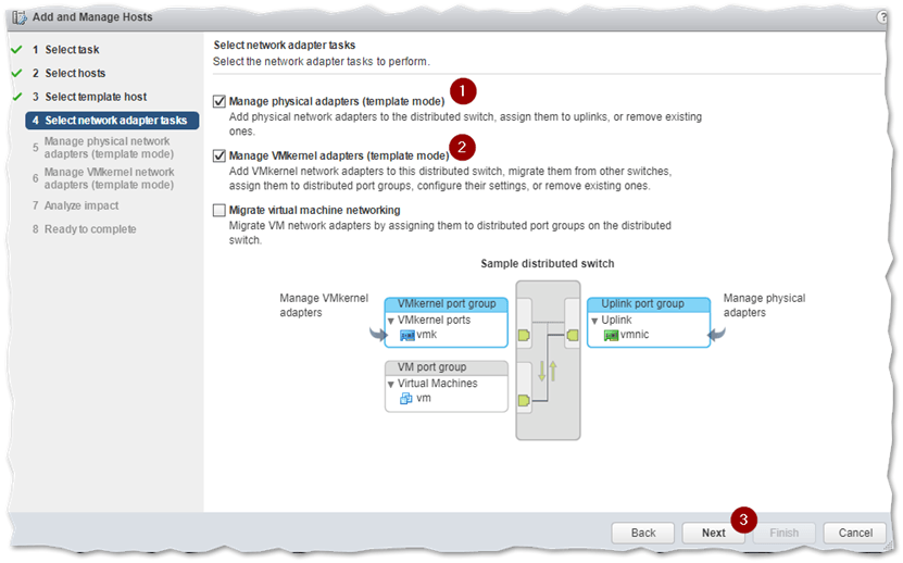 Network adapter tasks