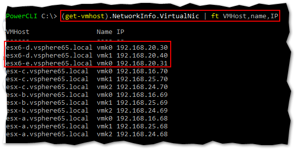 Using PowerCLI to retrieve VMkernel details