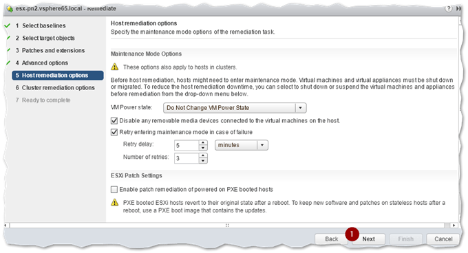 Host remediation options