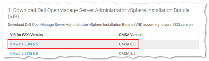 Download links for the OMSA VIB