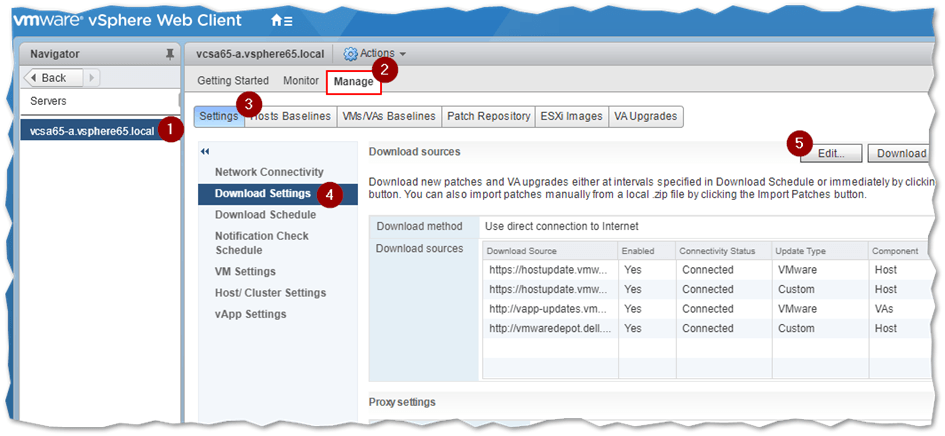 Adding Dell's patch repository link to Update Manager