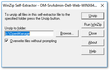 OMSA Web Server self-extracting installer