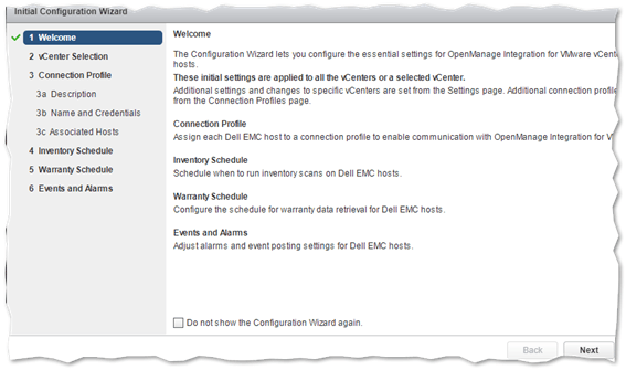 The appliance must be initialized the first time it used in vCenter