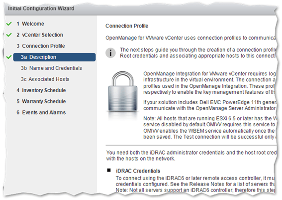 Setting up connection profiles