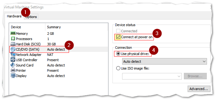 Disconnecting a CD/DVD / ISO image from a VM