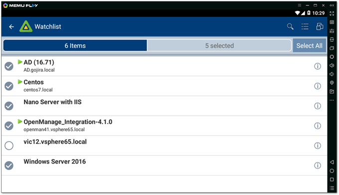 Adding VMs to the default watchlist