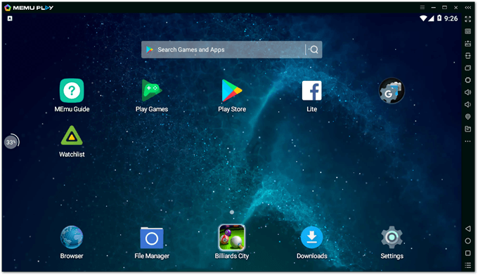 An Android emulator running on Windows 10