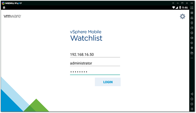 Select the ESXi host or vCenter Server you want to connect to