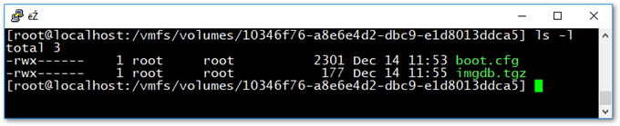 The altbootbank partition is empty right after ESXi is installed save for a couple of files