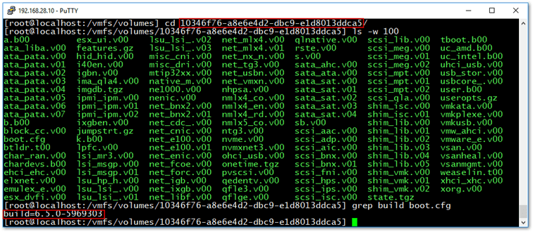 The altbootbank partition is populated after an upgrade. The boot.cfg file helps you determine the ESXi version at this location