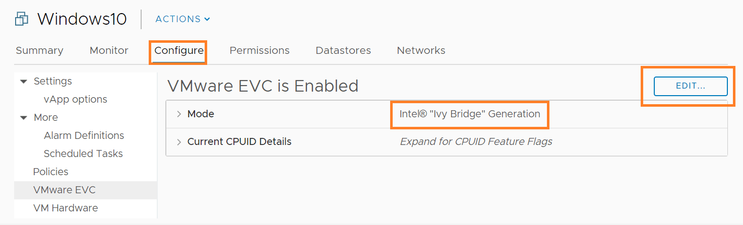 How to enable per-VM EVC