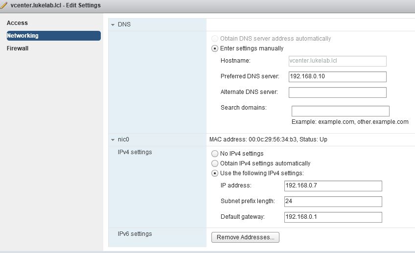 changing vcenter ip address 6 7