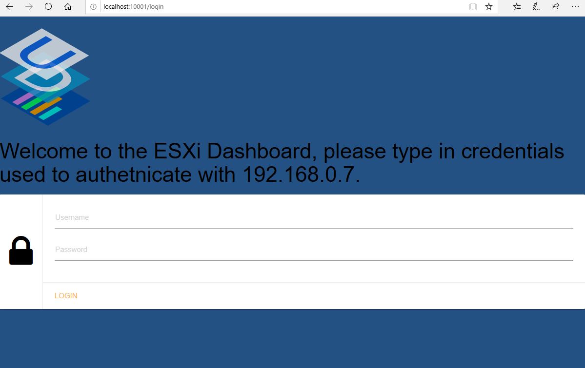 ESXi dashboard