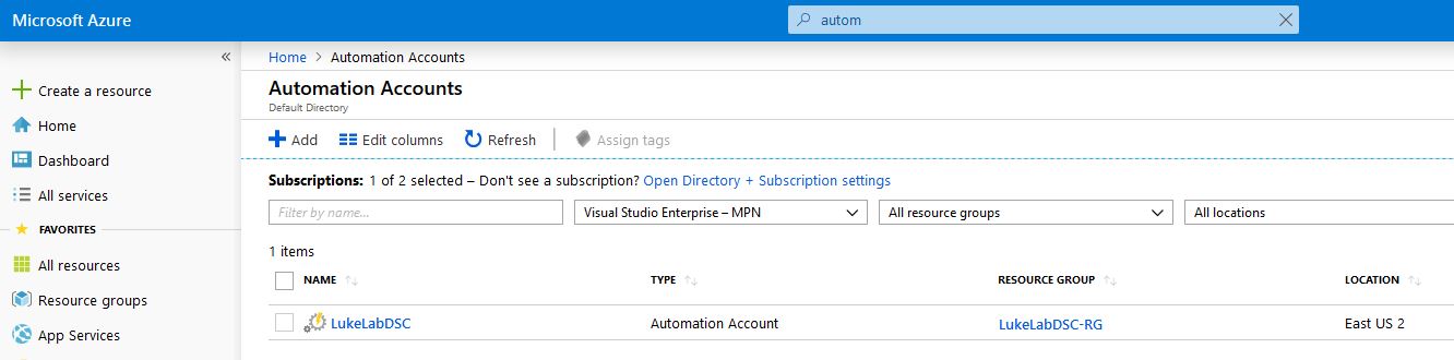 azure automation accounts