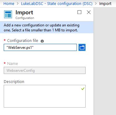 Importing configurations