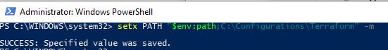 installing terraform with powershell