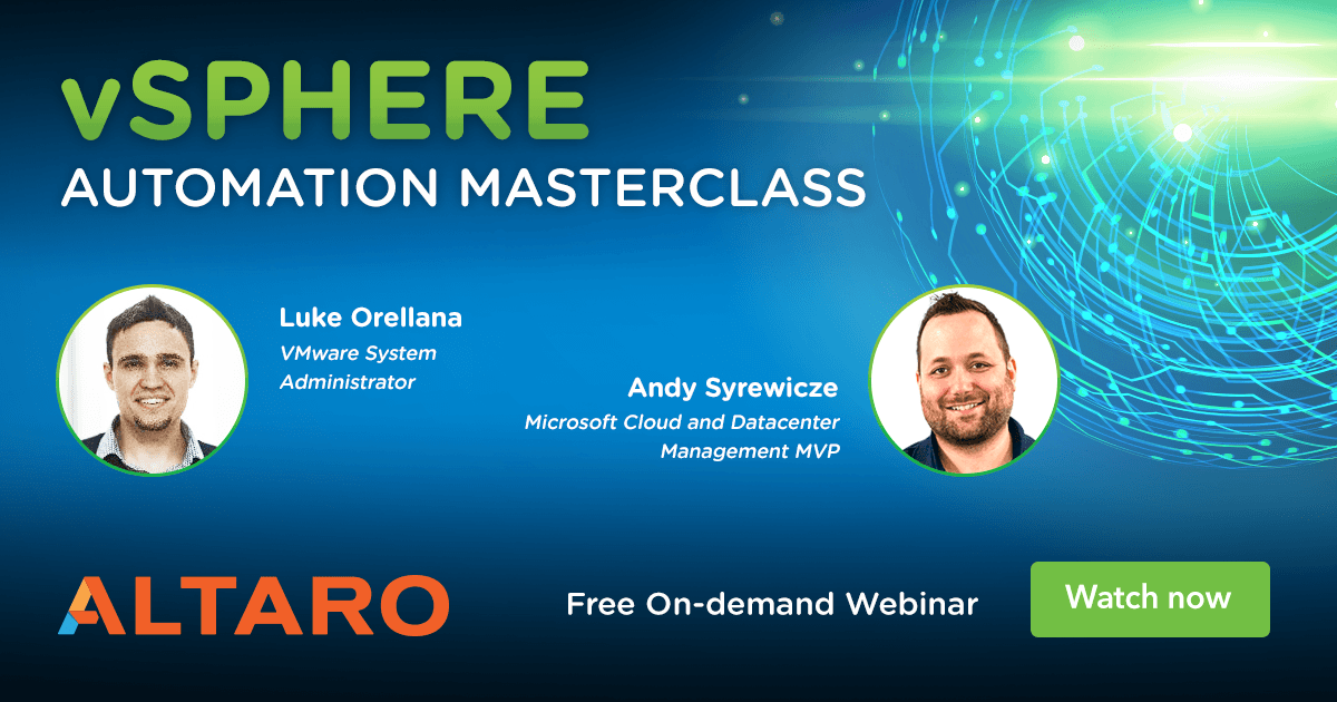 Altaro vsphere automation webinar watch now