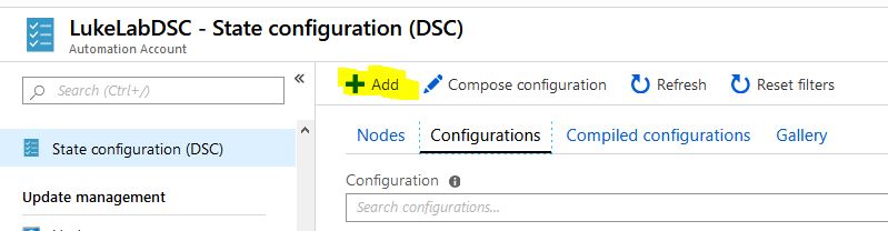 DSC state configuration