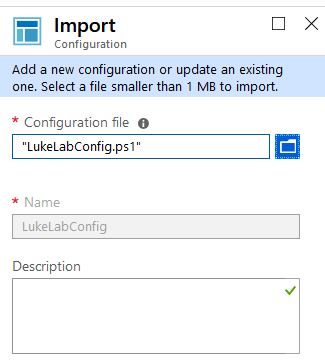 Import configuration