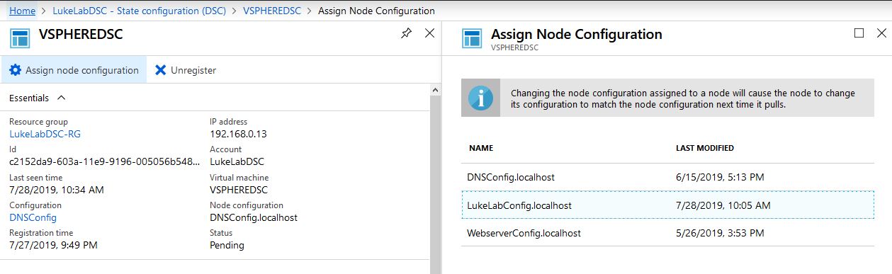 Assign Node configuration