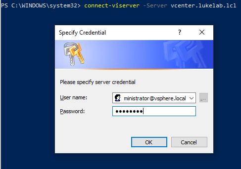 Connect to VCenter environment