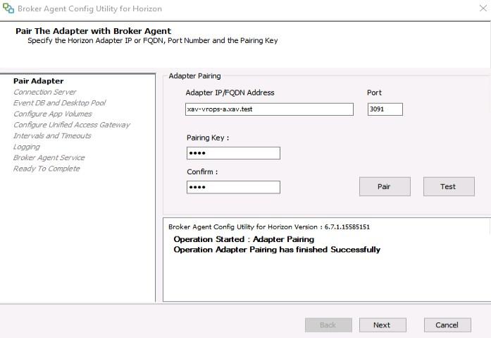 Broker Agent Config Utility for Horizon Pairing 