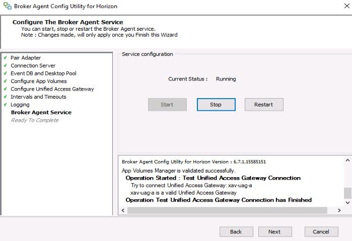 Broker Agent Horizon Wizard Complete