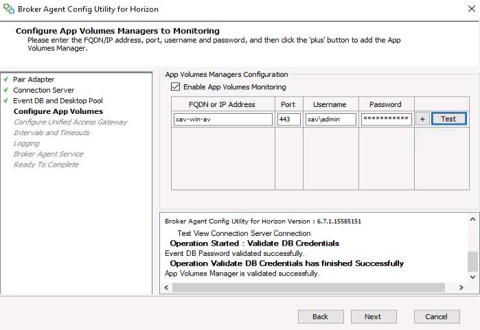 Configure App Volumes Managers To Monitoring