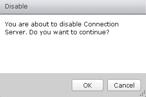 Disabling of the server