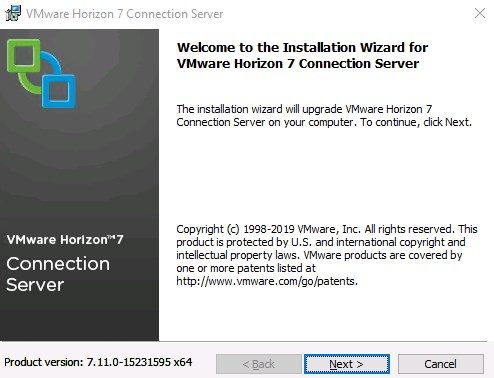 Horizon 7 Installation Wizard