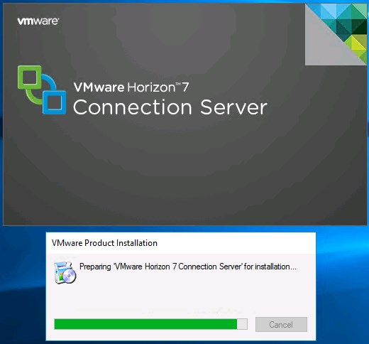 Launch the Horizon 7.11 installer on the Connection Server