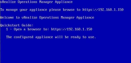 VRealize Operations Manager Appliance