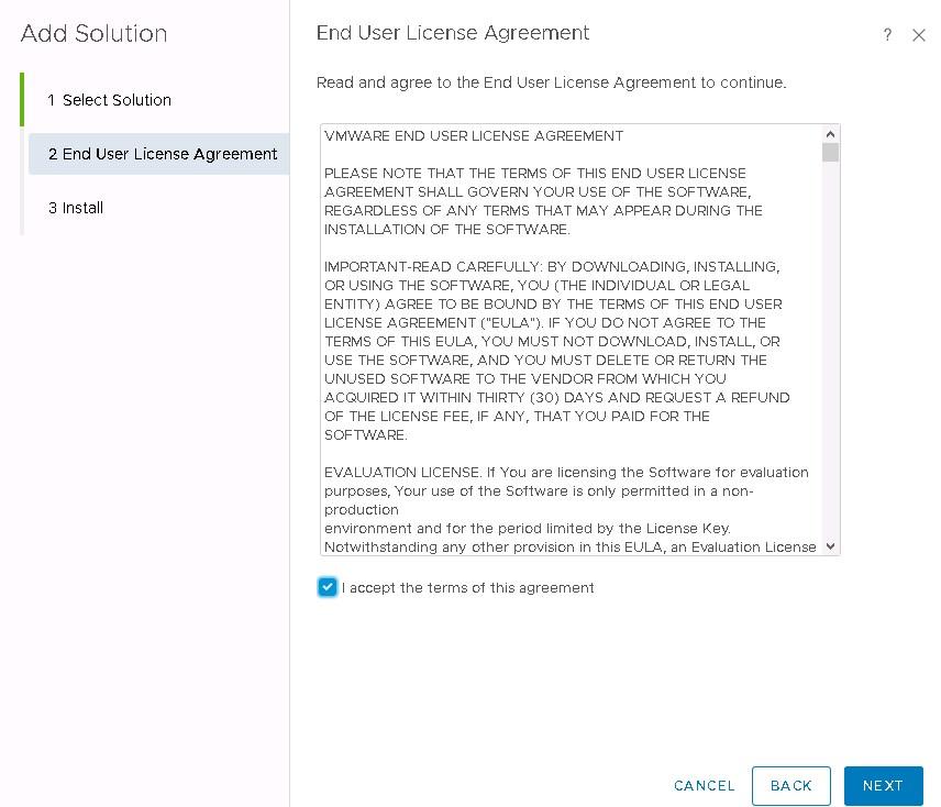 vRops Horizon adapter EULA