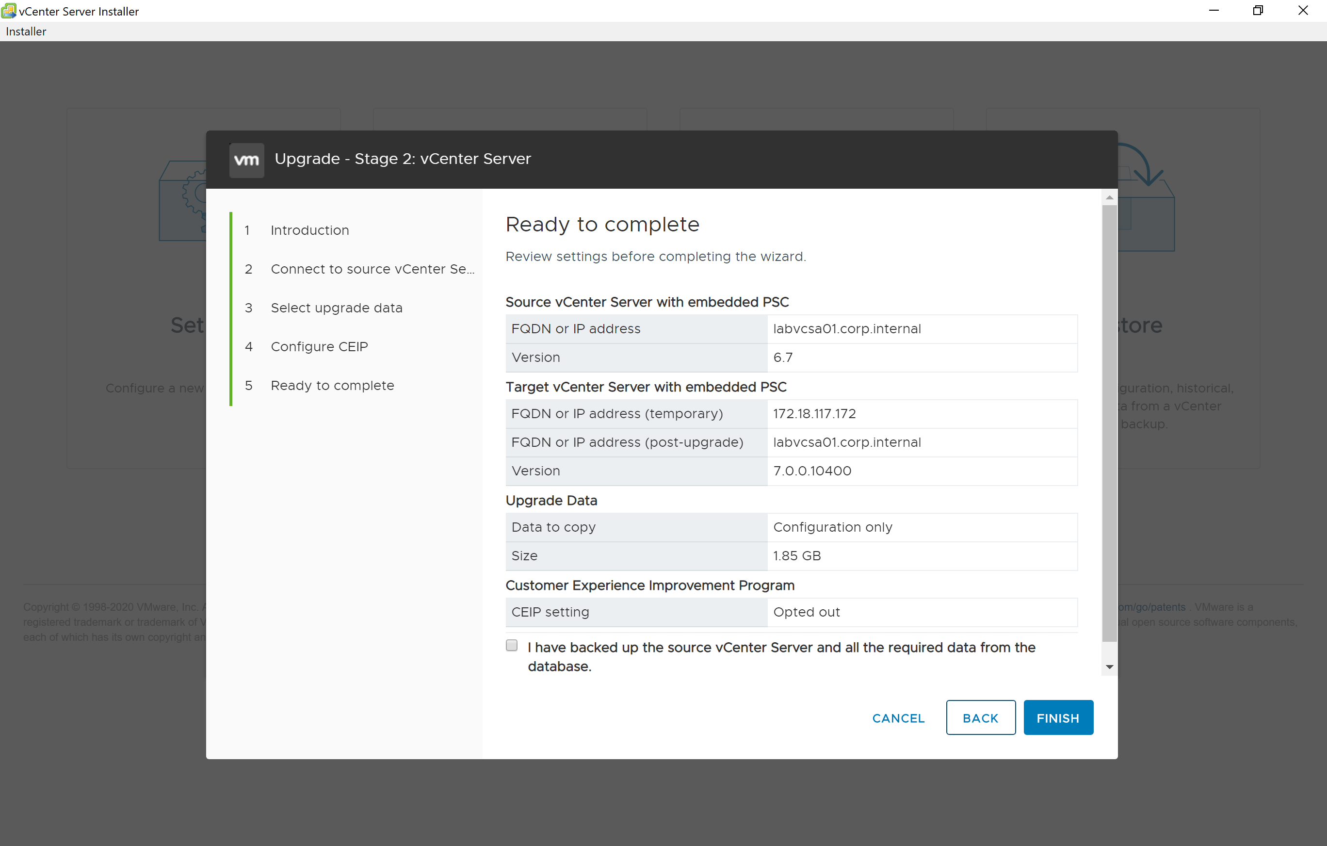 vCenter Server Summary Review