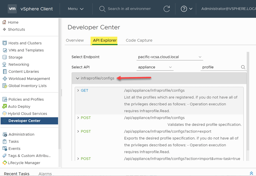 vCenter Server profiles in vCenter Server 7