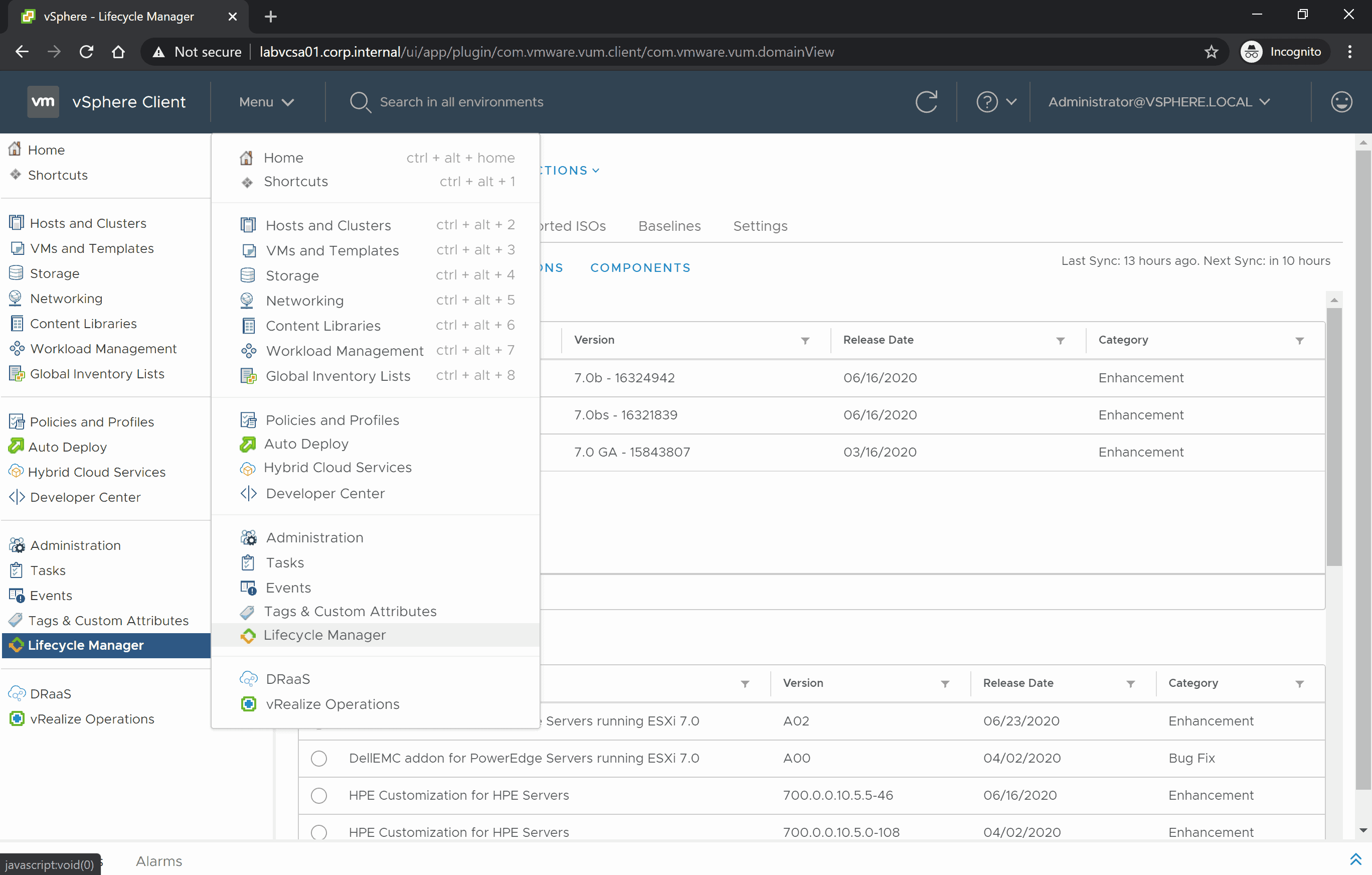 vSphere Lifecycle Manager