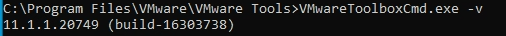 VMware Tools version cmd.exe