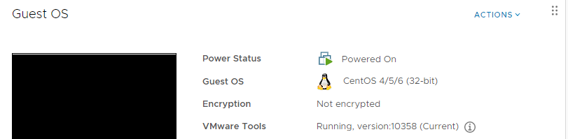 VMware tools Guest OS Status