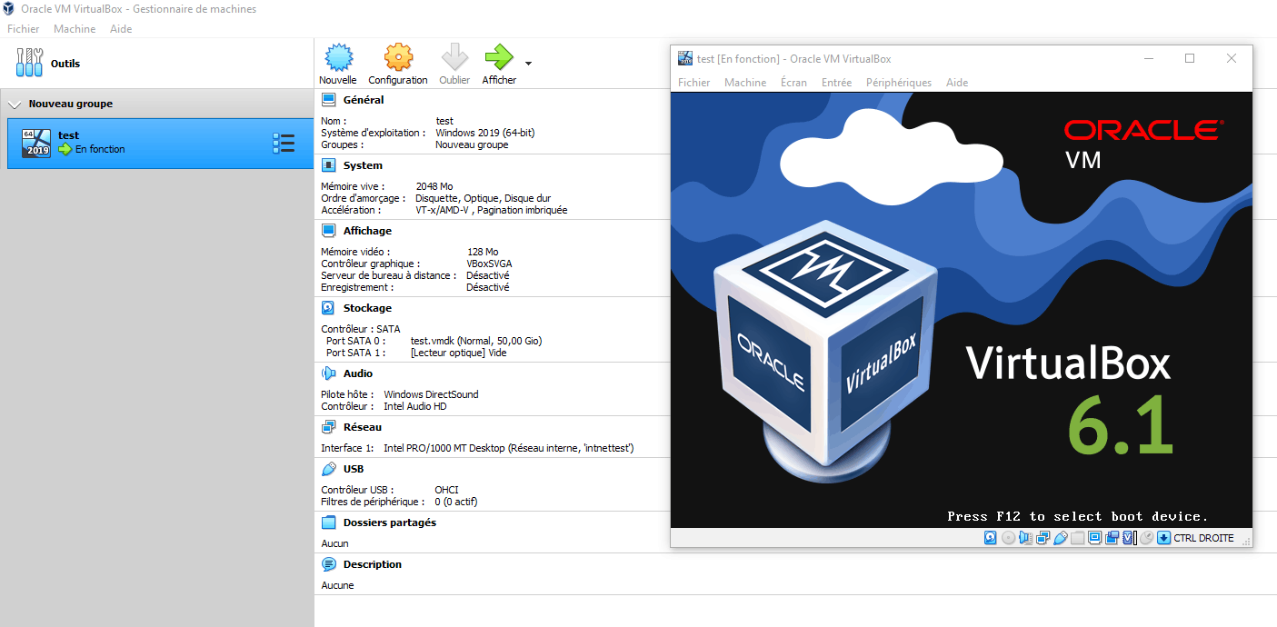Virtual Box GUI